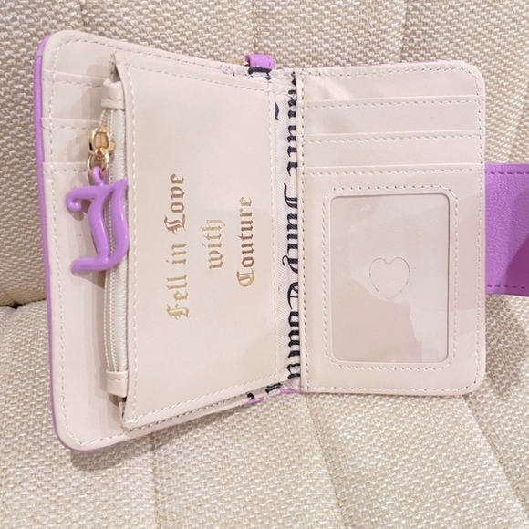 🔹️Juicy Couture🔹️ Purple Violet Tulle Miss Juicy Tab Card Wallet - Picture 2 of 4